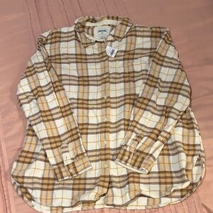 Plaid Button-Up Shirt